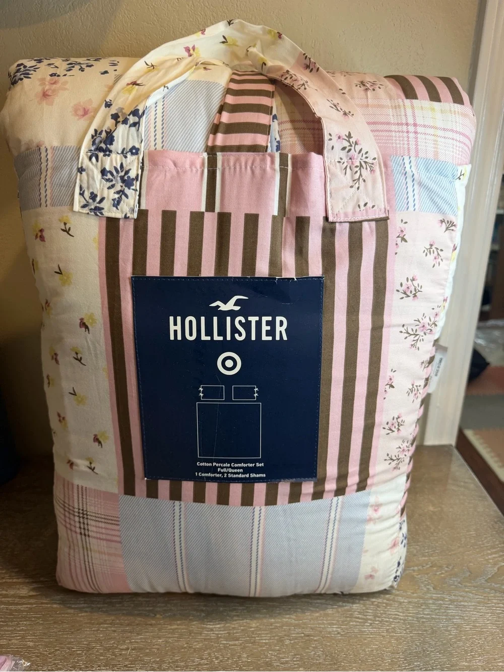 Full/Queen Percale Patchwork Comforter Set from The Hollister Collection Target